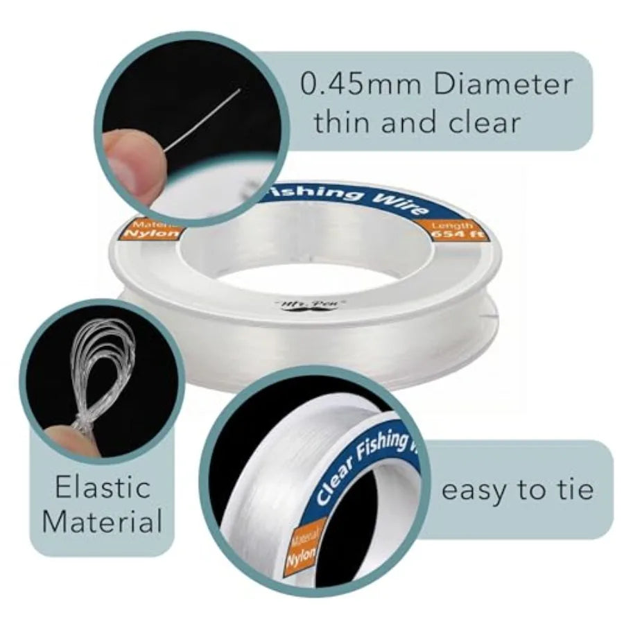 Nylon Fishing Line High Strength Clear Abrasion Resistant Outdoor Use