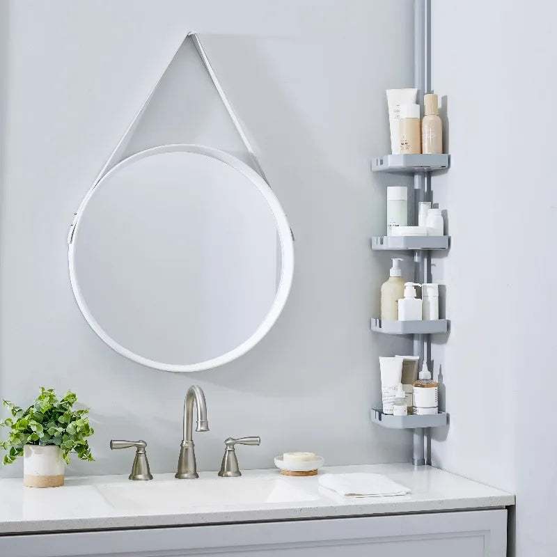 4 Tier Corner Shower Organizer Caddy With Tension Mount