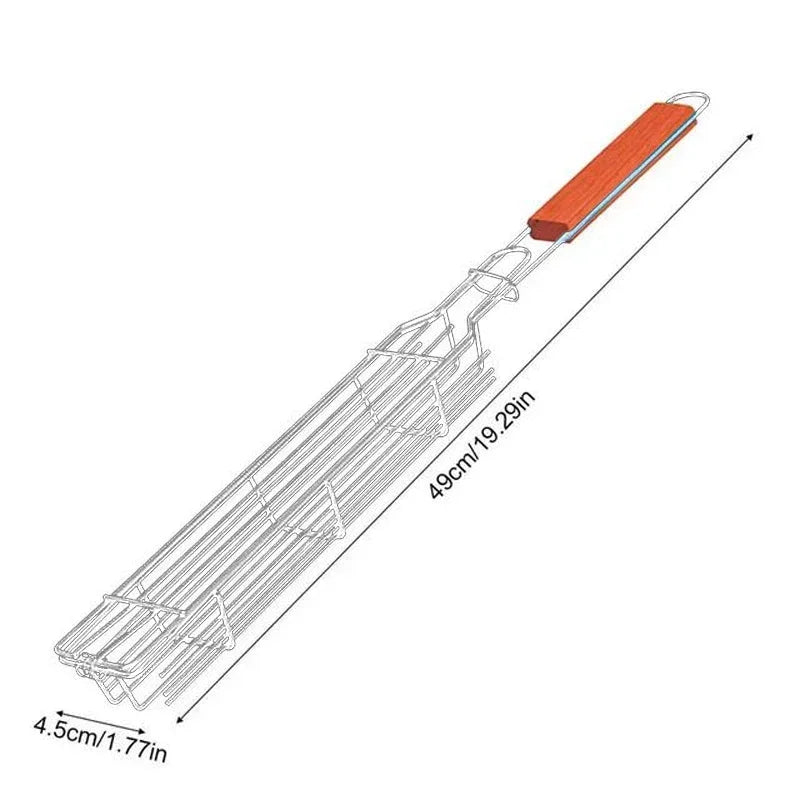 Portable Stainless Steel BBQ Grilling Basket For Meat