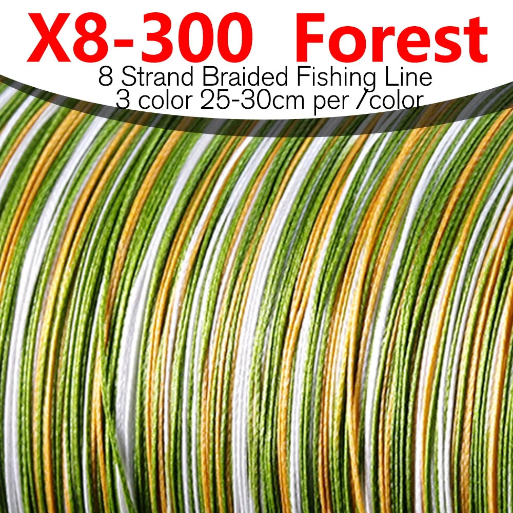 Bakawa 300M 8 Strand Braided PE Fishing Line For Saltwater Casting