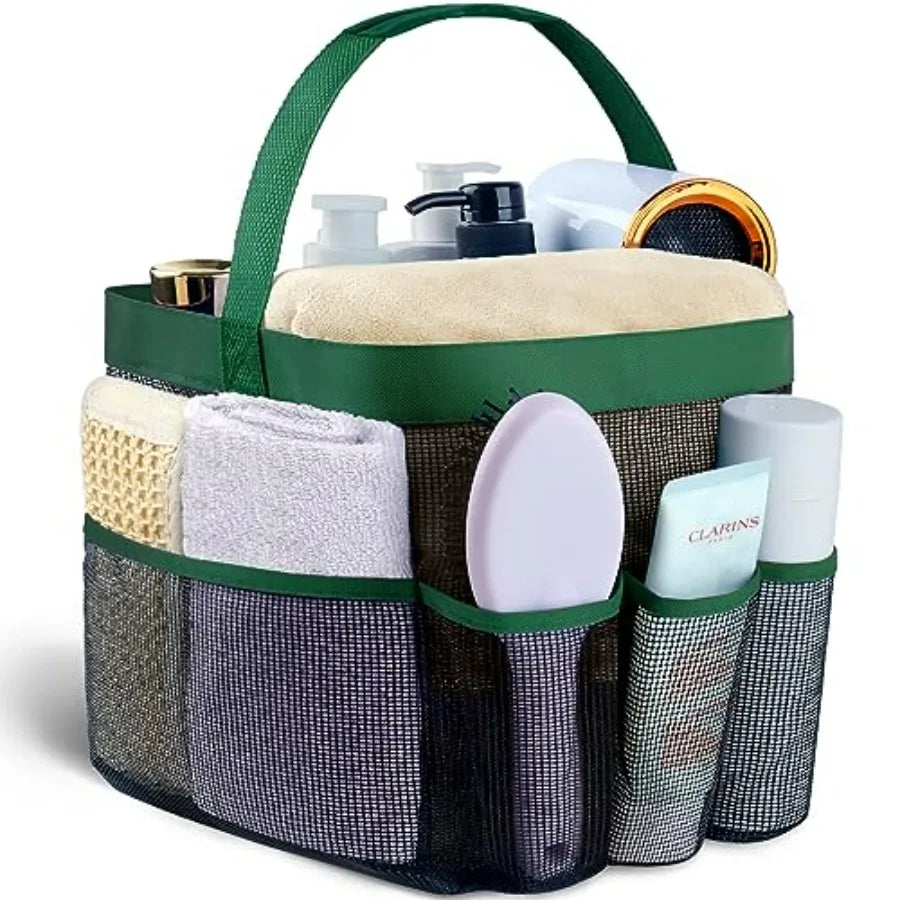 Mesh Shower Caddy Portable Dorm Organizer With 9 Pockets