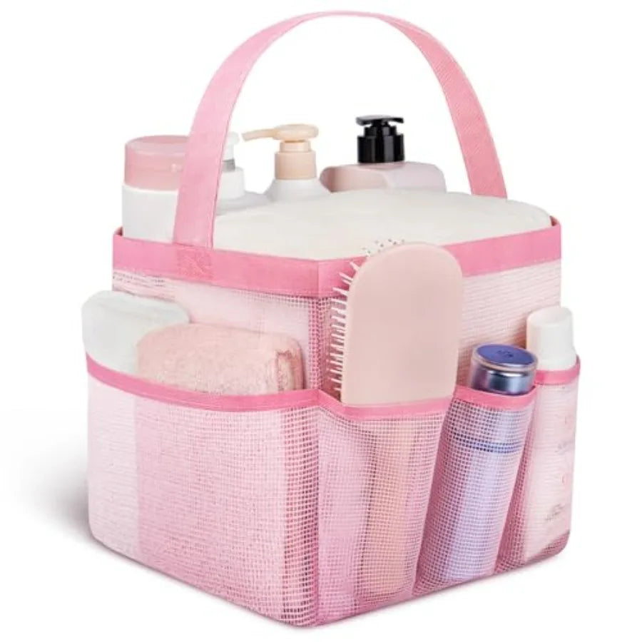 Mesh Shower Caddy Portable Dorm Organizer With 9 Pockets