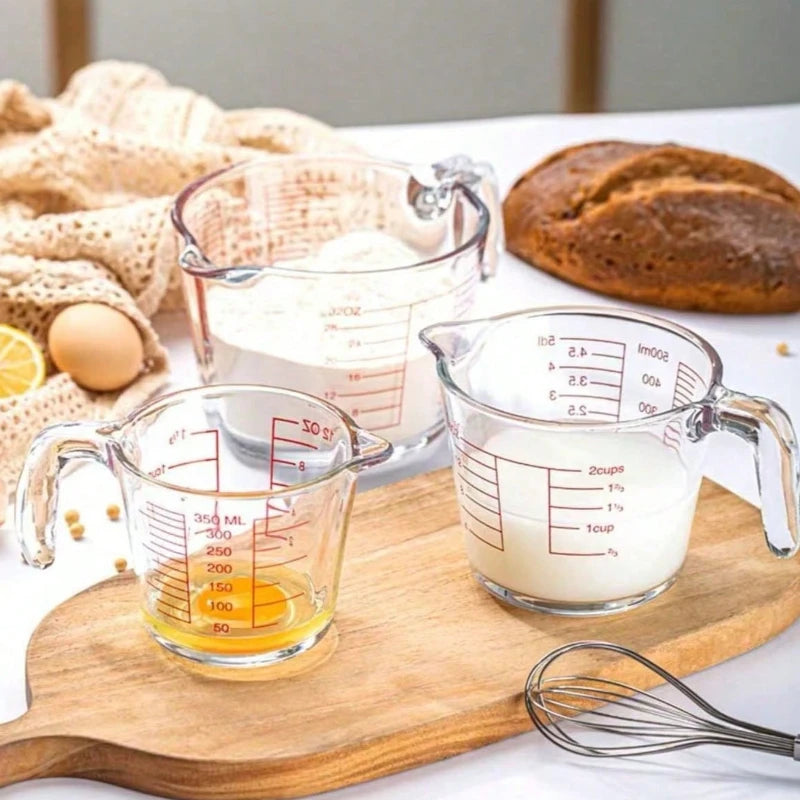 Heat Resistant Glass Measuring Cup With Handle And Scale For Kitchen