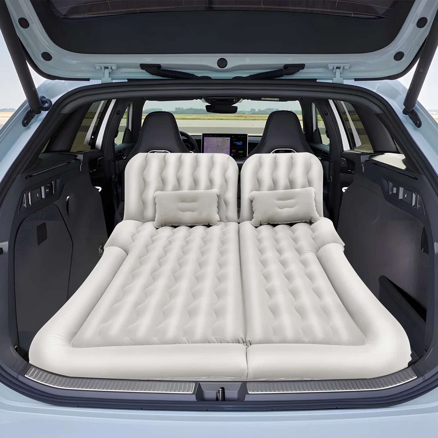 Foldable Portable Inflatable Car Bed With Pump And Pillow