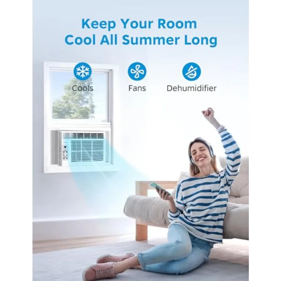 Window AC 5000 BTU Energy Efficient Cools 150 Sq Ft