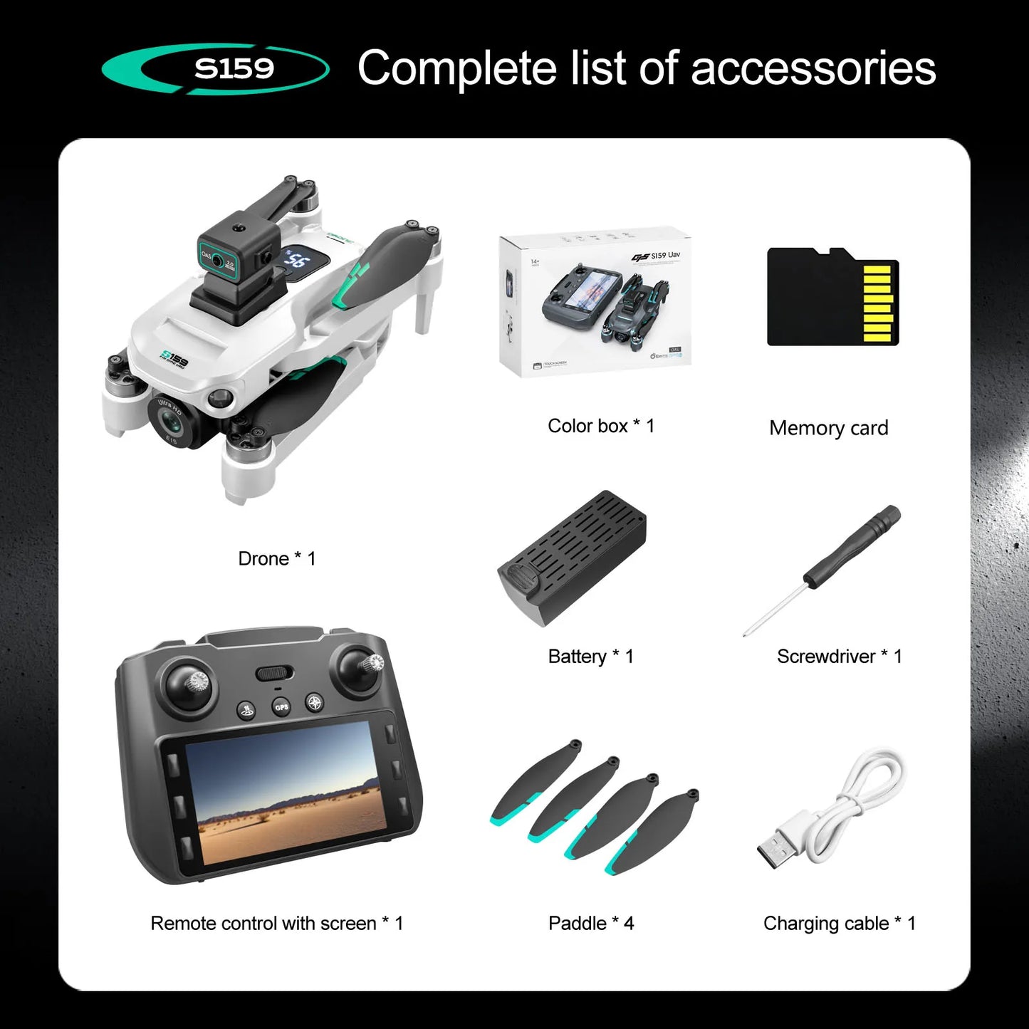 Znlyrion GPS Brushless Drone With Dual Camera And 5G Transmission