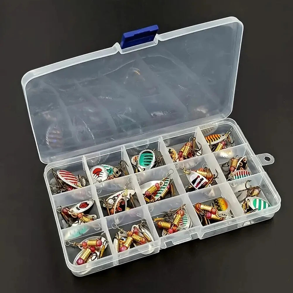 JOCESTYLE Metal Spoon Spinner Lures With Treble Hooks