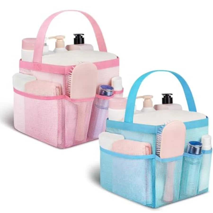 Mesh Shower Caddy Portable Dorm Organizer With 9 Pockets