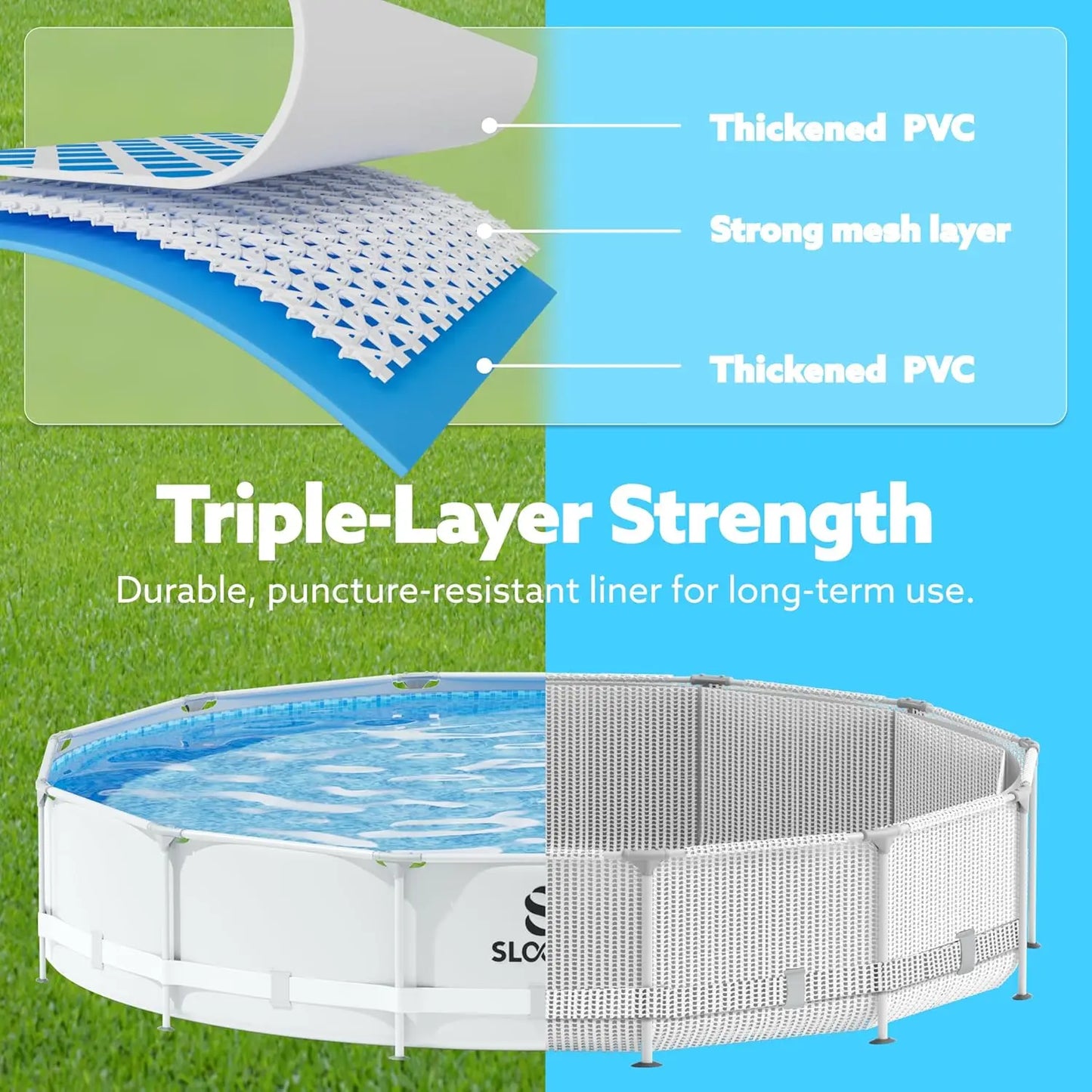Joyfy Above Ground Pool Set With Filter Pump