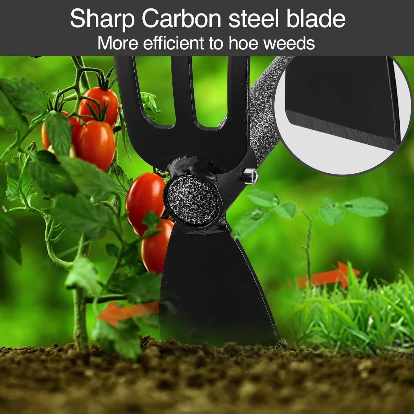 Heavy Duty Garden Hoe And Cultivator Two In One Tool