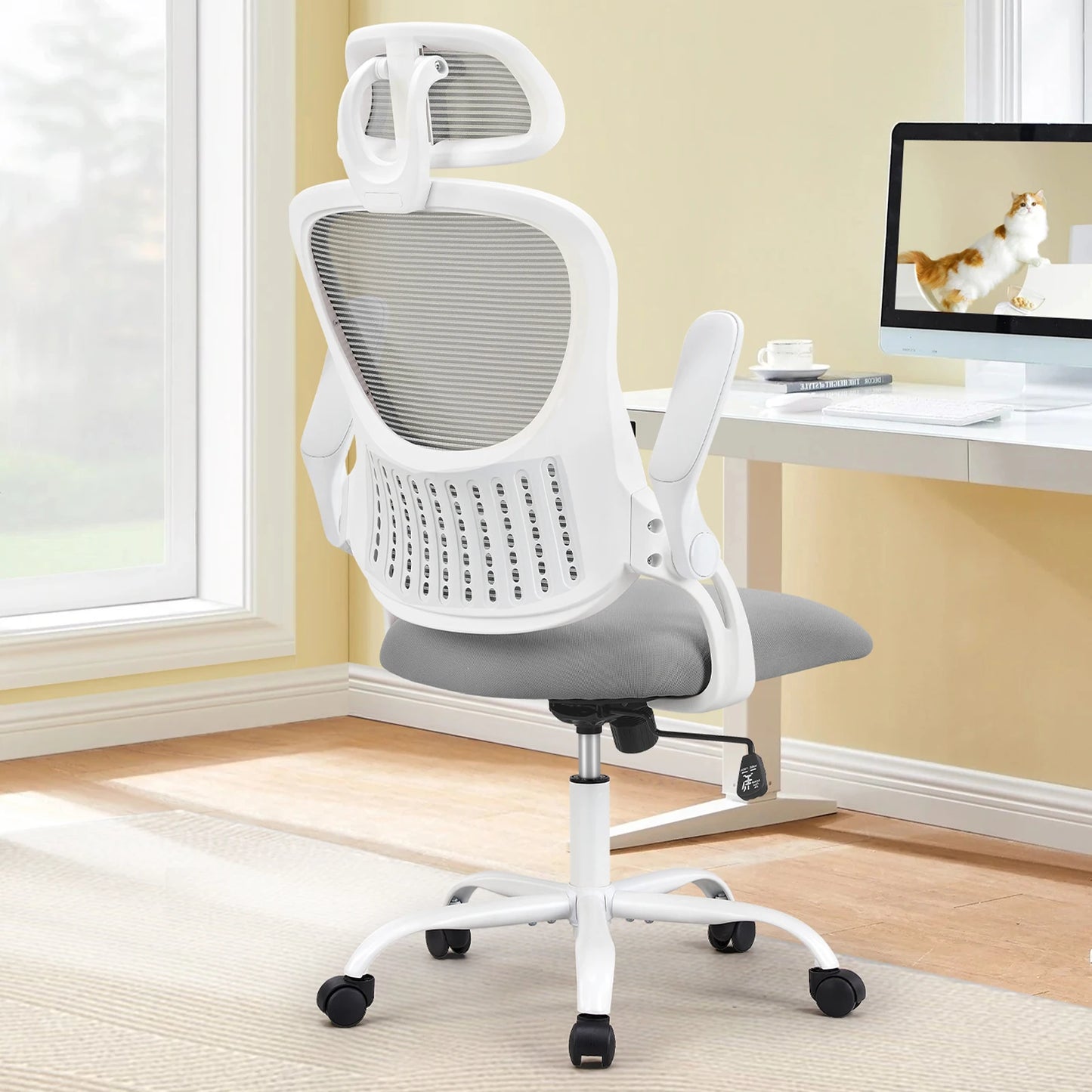 JHK Mesh Ergonomic Office Chair With Adjustable Headrest
