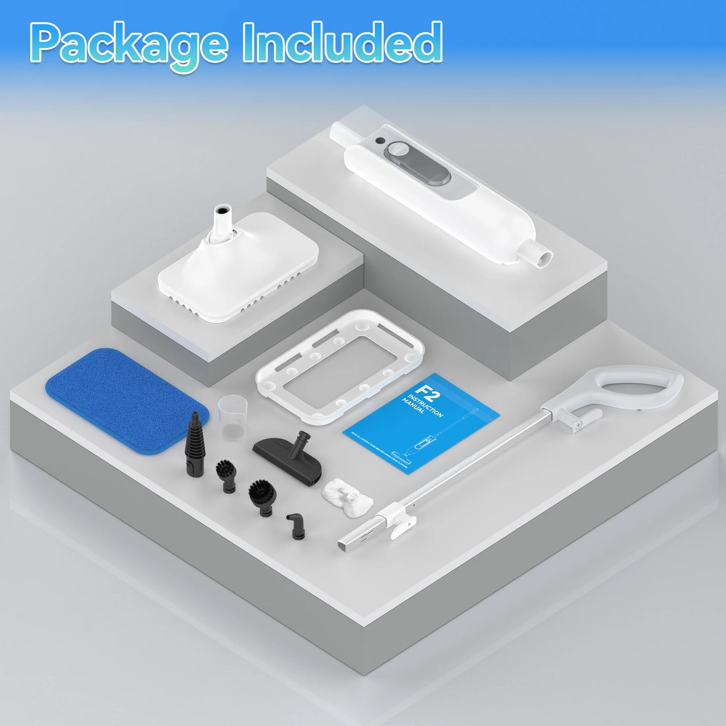 INSE 6-in-1 Powerful Steam Mop Detachable Floor Cleaner