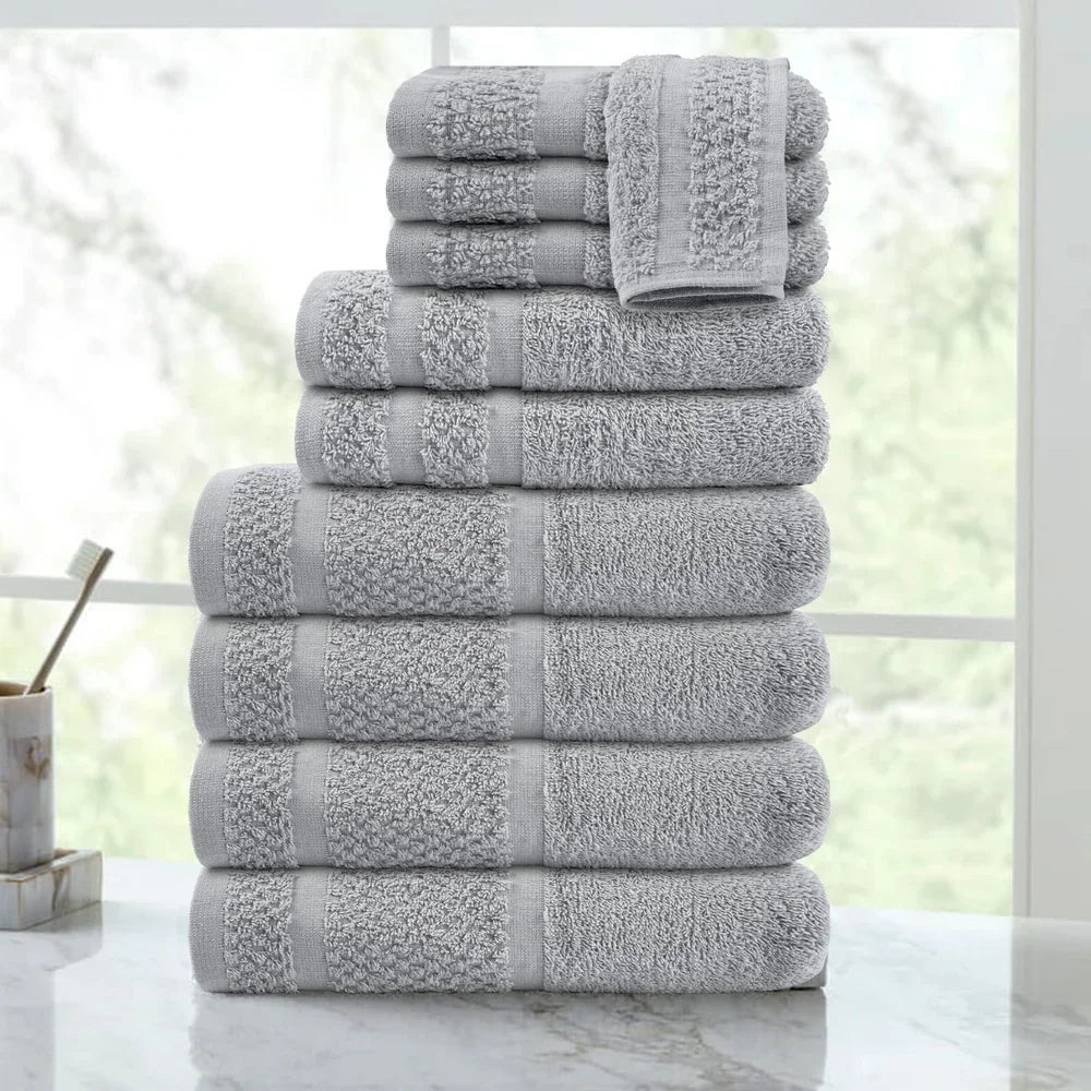 Soft Absorbent Cotton Towel Set Quick Dry Bath Towels Washcloths