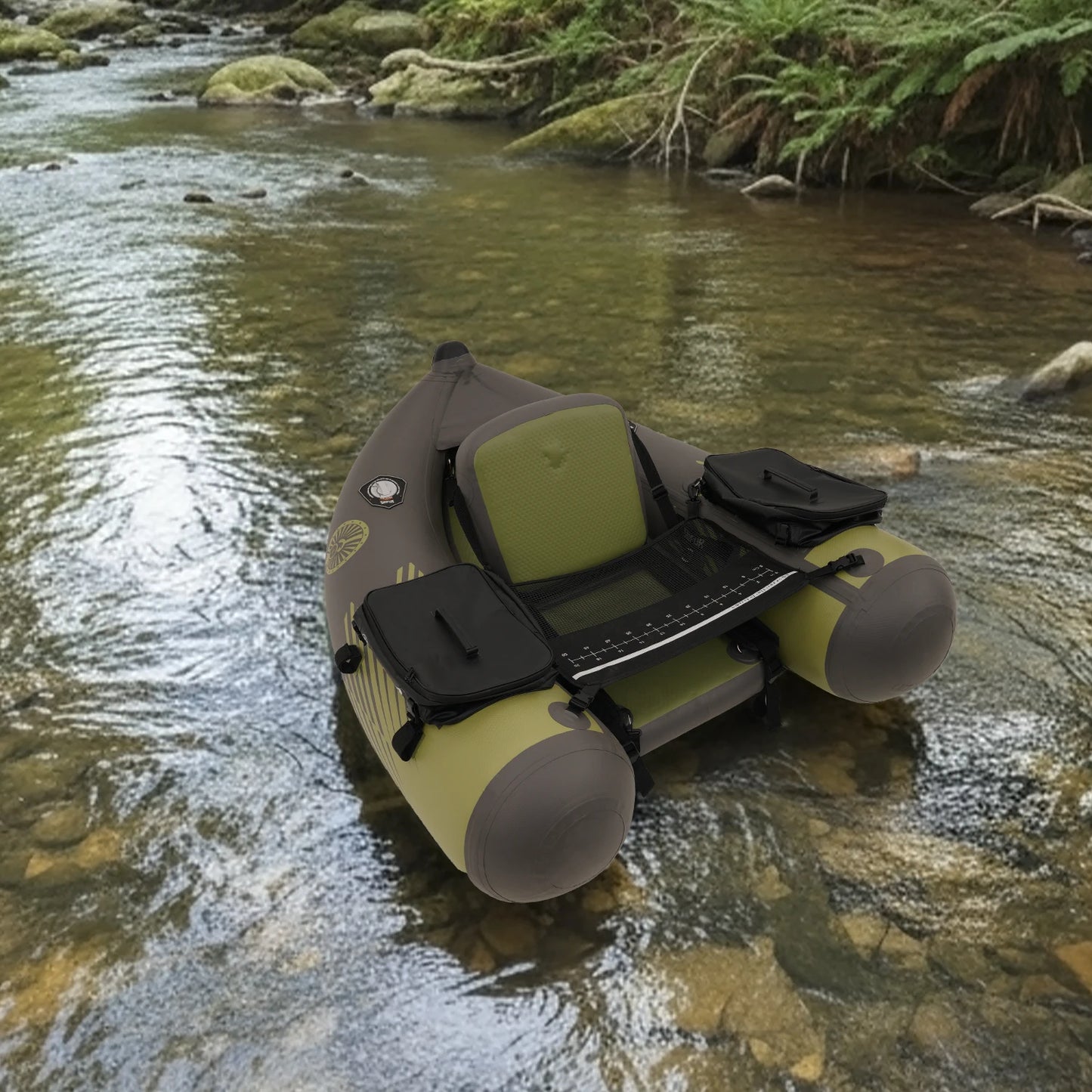 One Person Inflatable Belly Boat For Fishing Kayak
