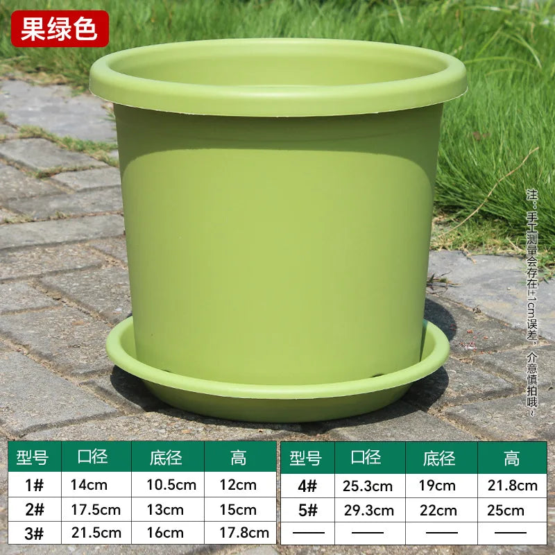 Flower Pot With Tray For Garden Balcony Plants