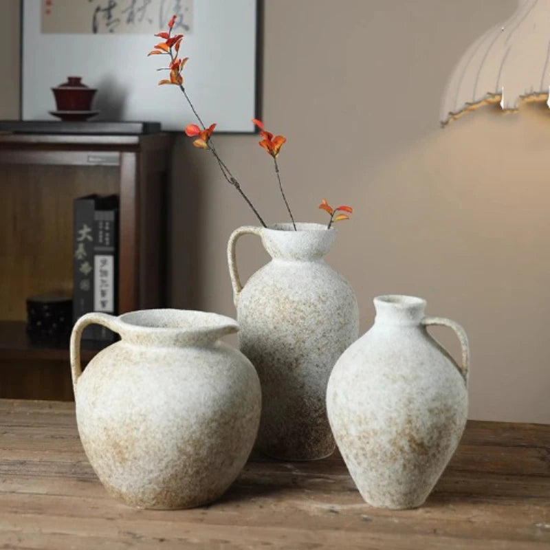 Retro Ceramic Vase Centerpiece for Living Room Decoration