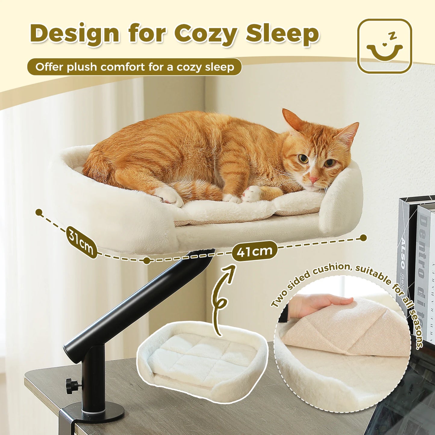 PAWZ Road Cat Desk Bed 360 Degree Rotating Indoor Stand