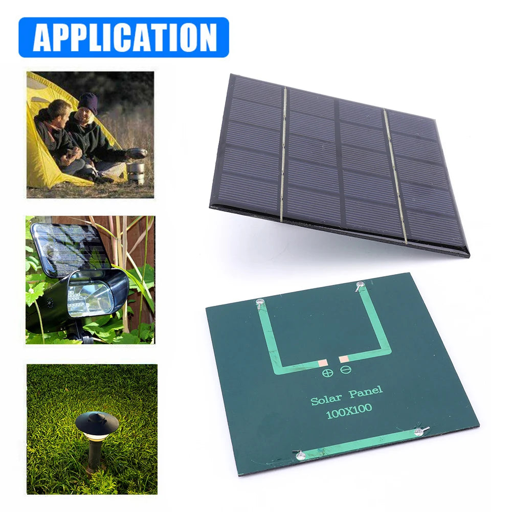 APWIKOGER Solar Panel 3W 5V Portable Charger Outdoor Use