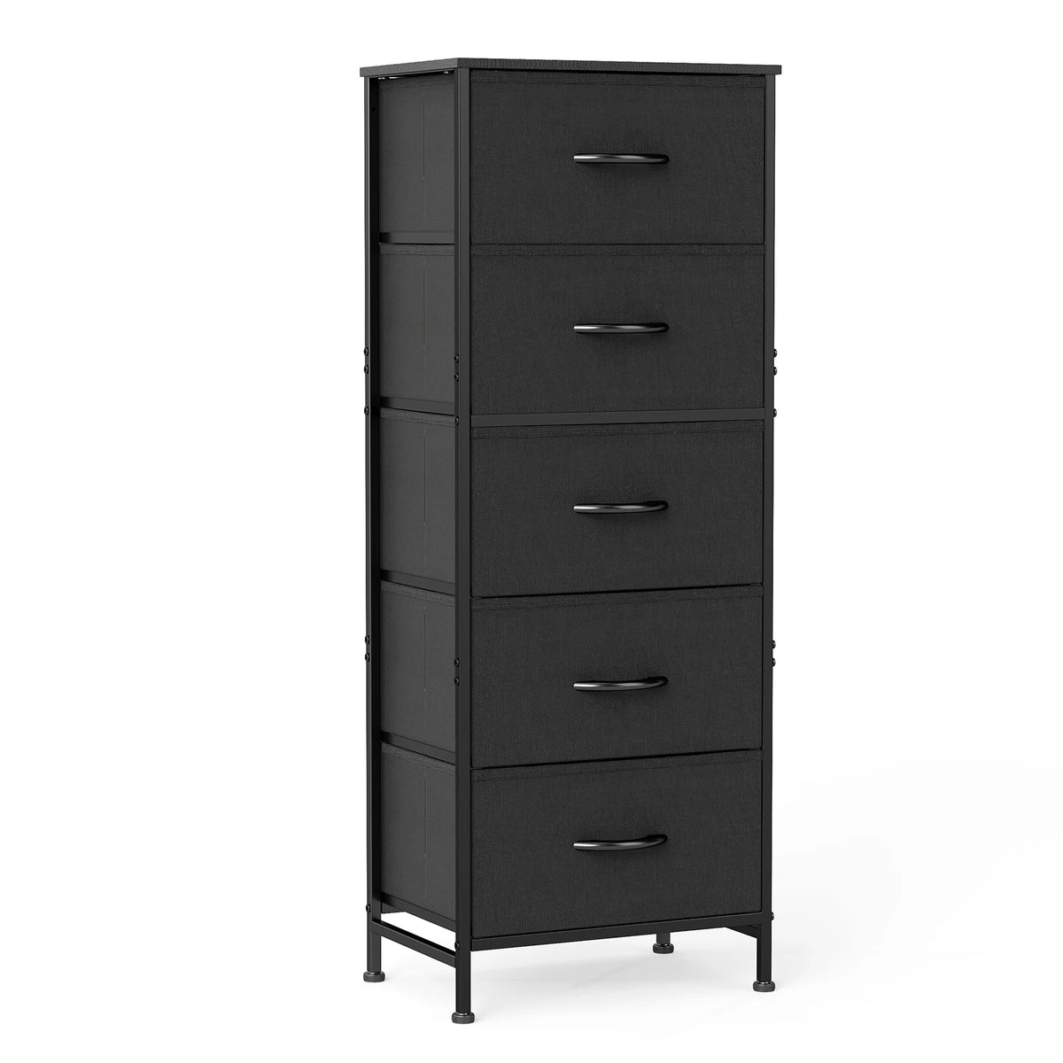 JMK Modern Fabric Drawer Storage Cabinet And Bedside Wardrobe Console