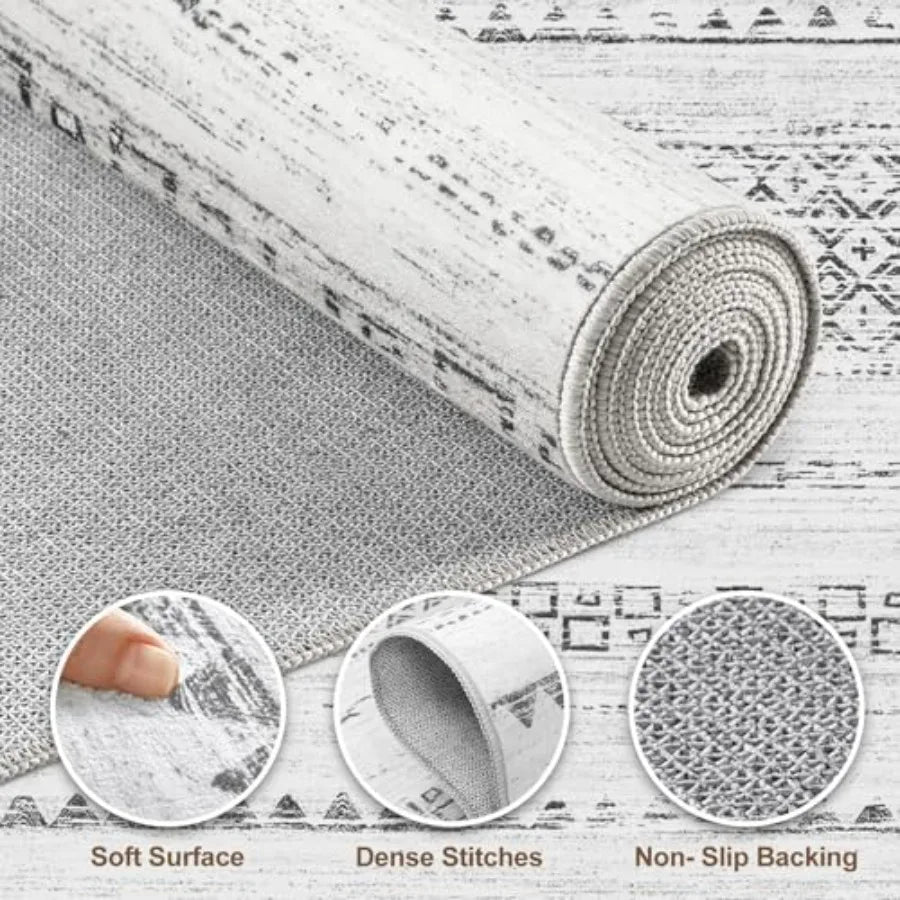 Moroccan Style Indoor Area Rug Stain Resistant And Machine Washable