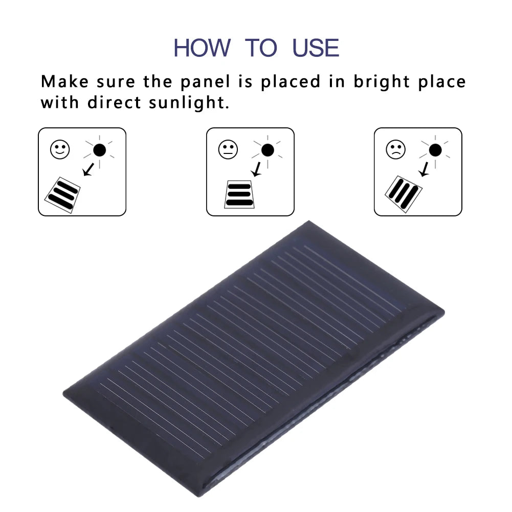 Shunmaii 0.15W 5V Solar Panel Polysilicon High Efficiency Portable