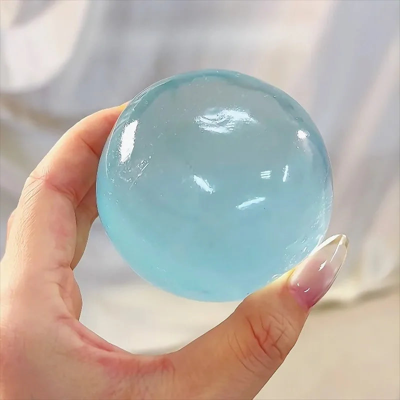 Blue Squishy Toy Cute Mochi Anti Stress Fidget Toy Soft Simulated Bule Transparent Ball Quick-rebound Decompression Toy