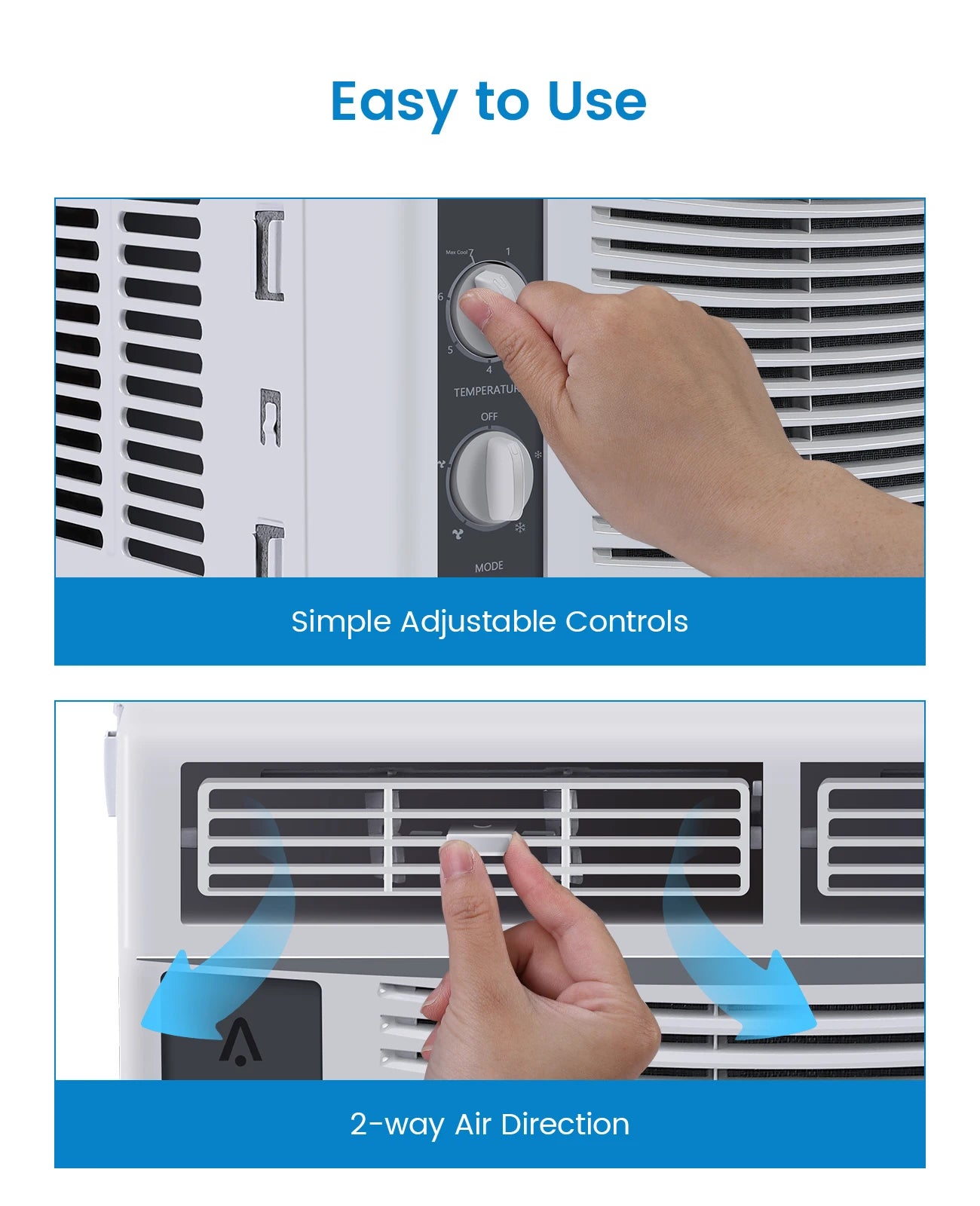 HiMISS 5000 BTU Window Air Conditioner Quiet With Remote