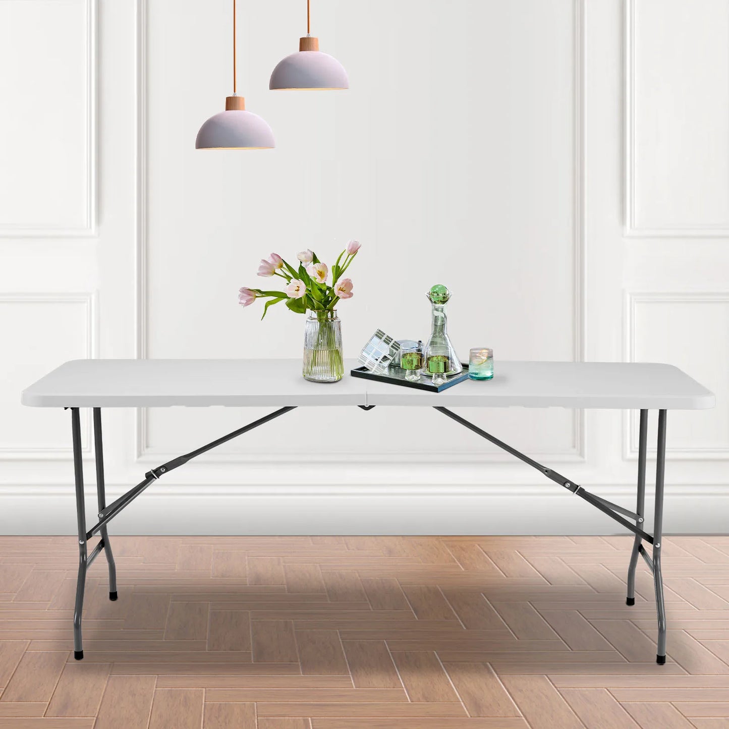 JHK Portable Folding Outdoor Table Heavy Duty With Safety Lock