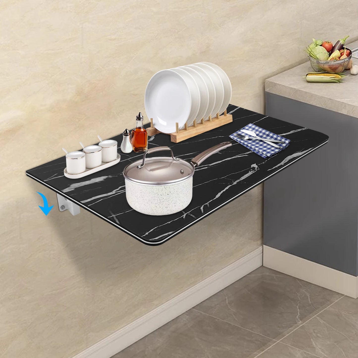 Bymaocar Wall Mounted Folding Table for Living Room