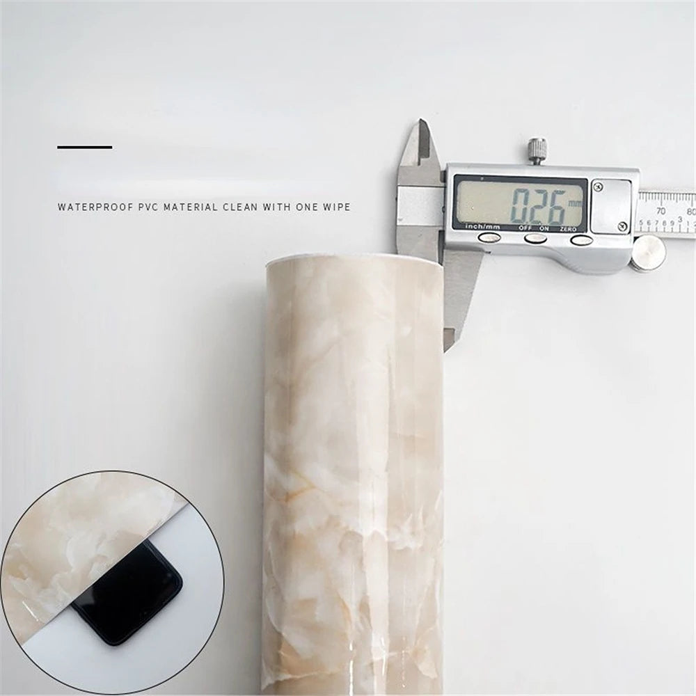 PVC Marble Kitchen Oil-Proof Self-Adhesive Wallpaper