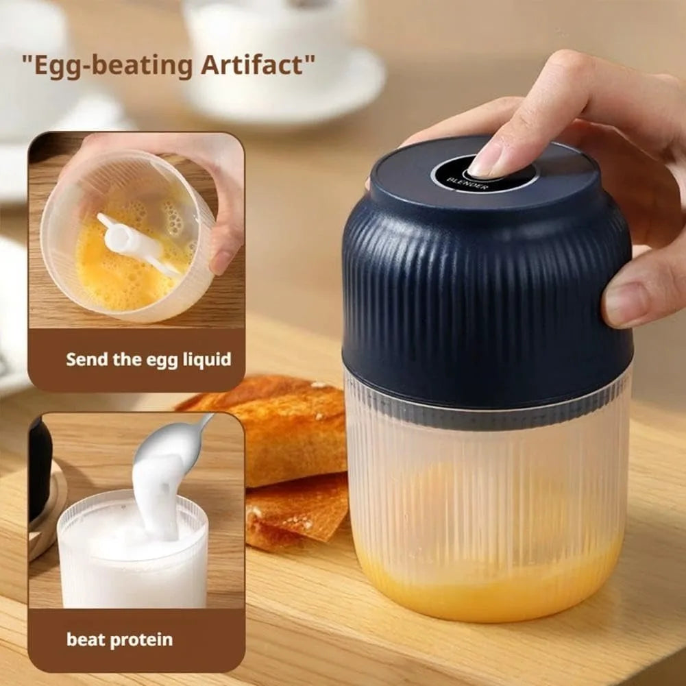 Food Crusher Portable Rechargeable Electric Garlic 6 Stainless Steel Blades Chopper for Garlic Onion Ginger Chili And Fruit Blue 4-Blade