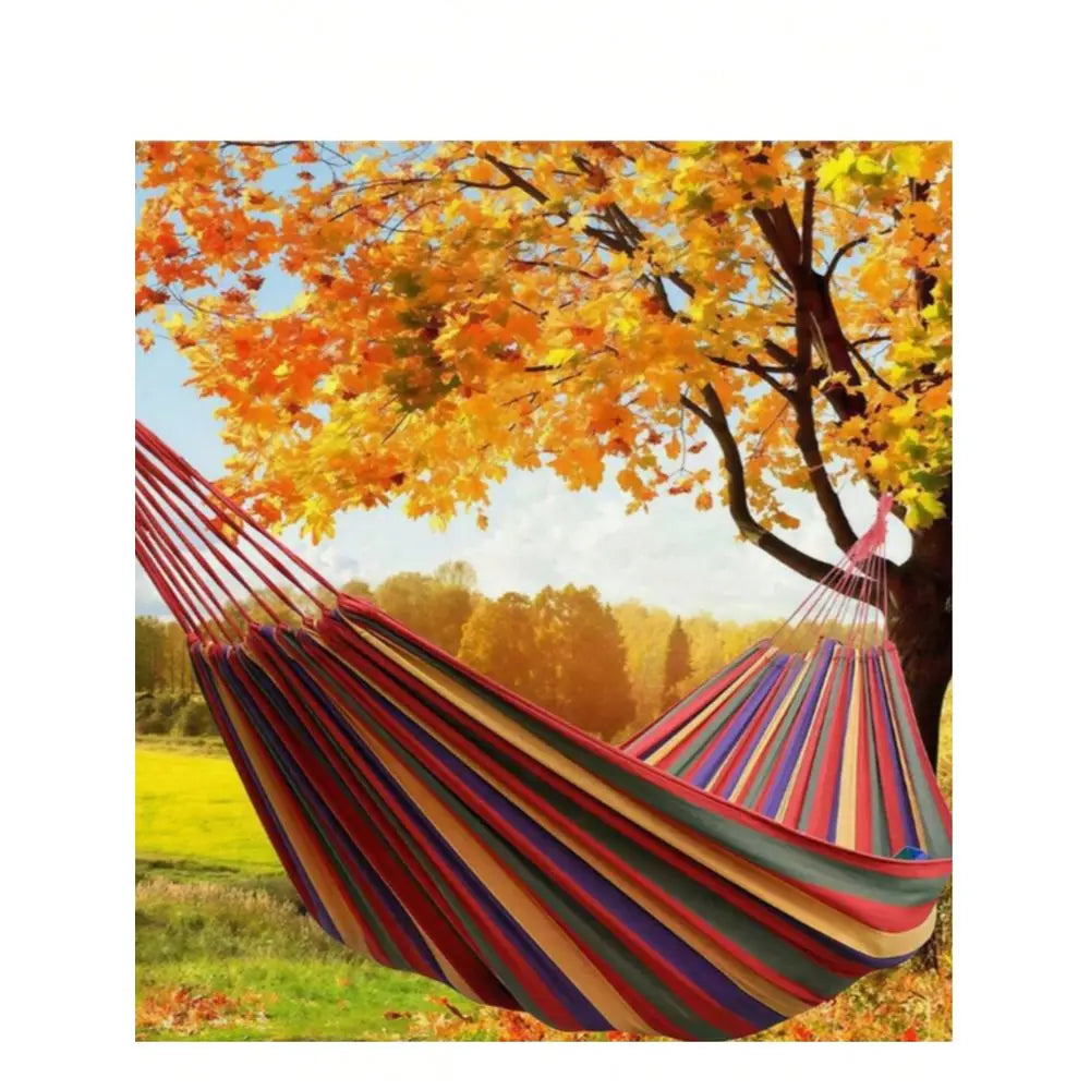 Camping Hammock Single Person Thickened Canvas Swing Bed AntiTipping