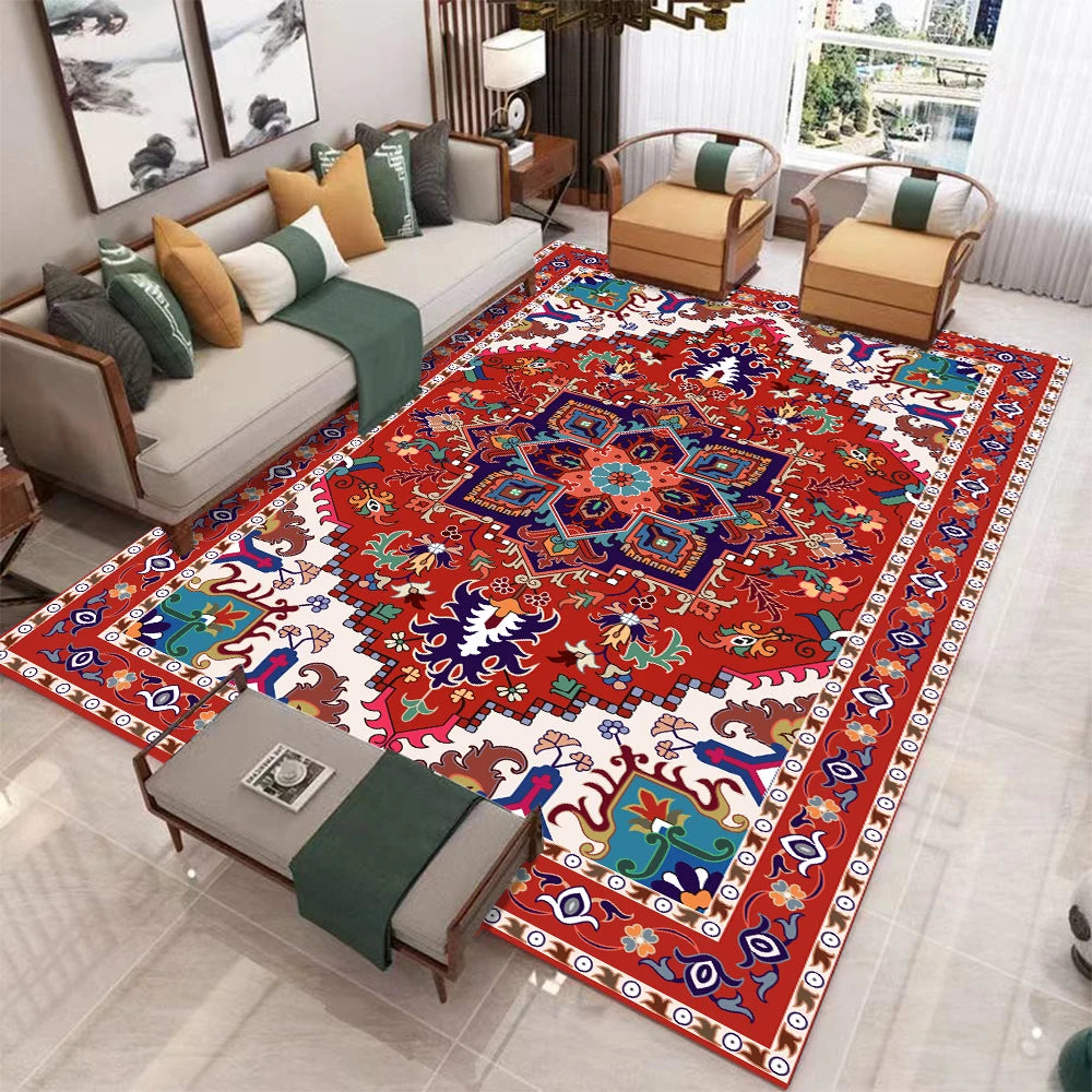 Modern Polyester Geometric Doorway Rug Non Slip Washable Mat