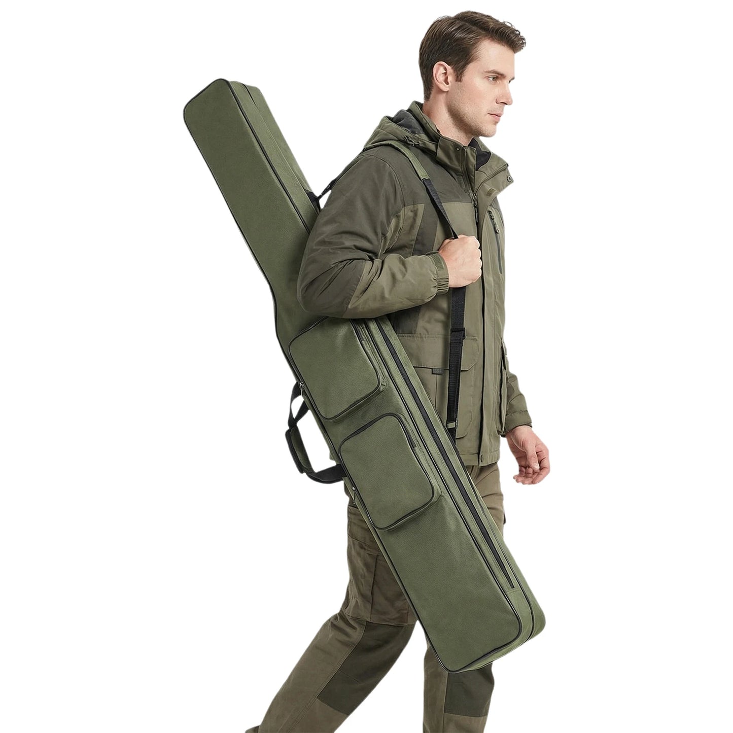 Waterproof Fishing Rod Holdall Bag Tackle Storage Case Oxford