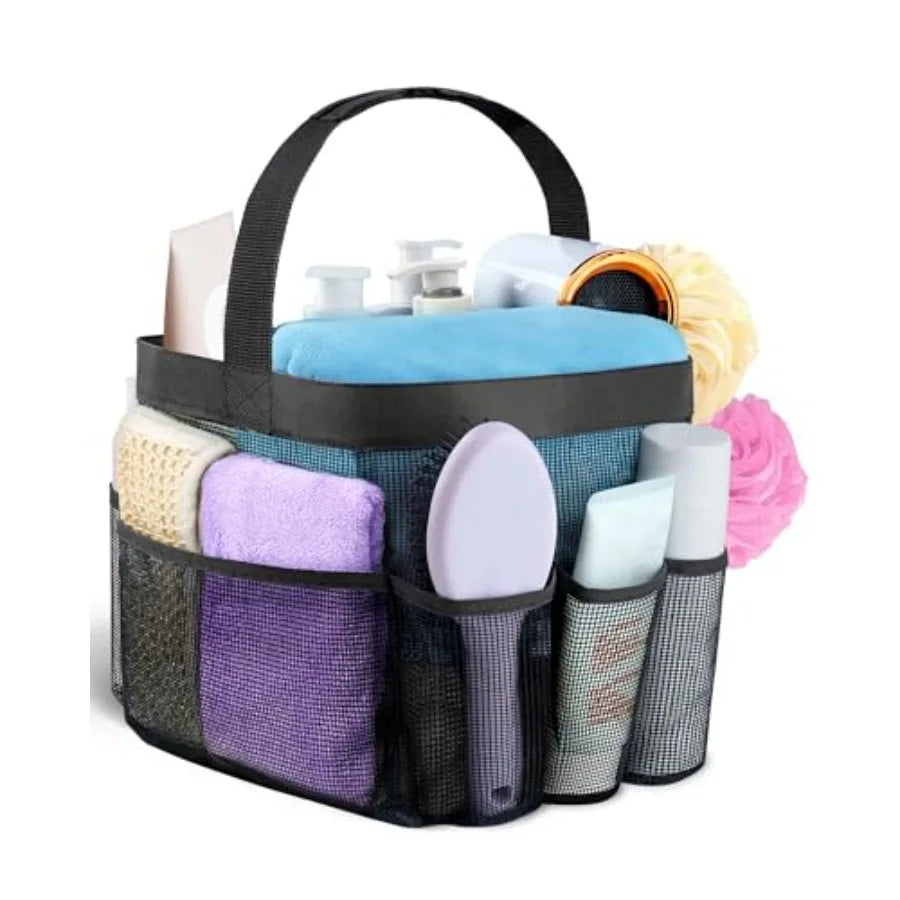 Mesh Shower Caddy Portable Dorm Organizer With 9 Pockets