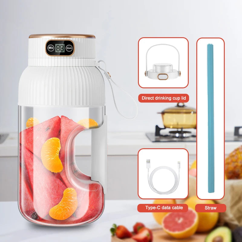 Portable Juicer Blender USB Rechargeable Fruit Juicer Cup