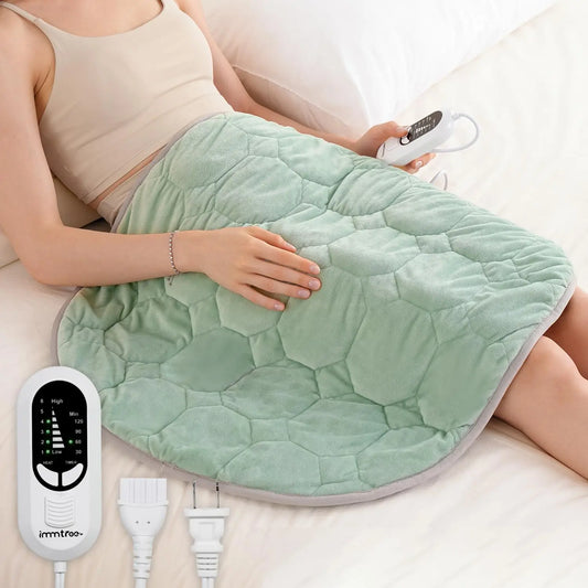 Weighted Heating Pad for Pain Relief With Adjustable Heat Settings