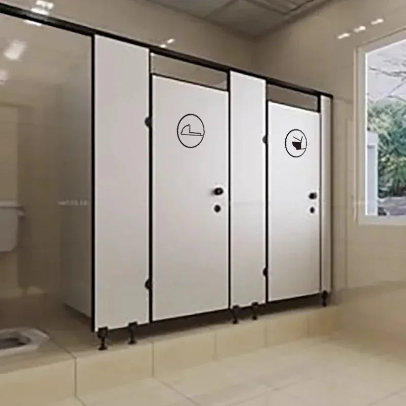 Creative Bathroom Signage Acrylic Shopping Malls Hotels Bathroom Restroom Toilet Squatting Sitting Door Stickers Prompt Signs