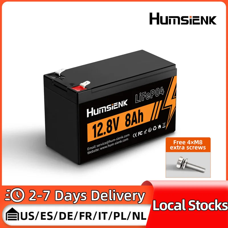 Humsienk LiFePO4 Battery 12V 8Ah Home Energy Storage