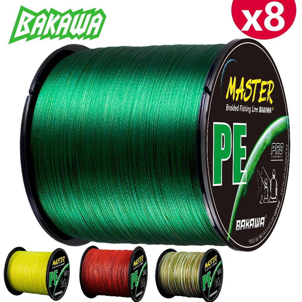 Bakawa 300M 8 Strand Braided PE Fishing Line For Saltwater Casting