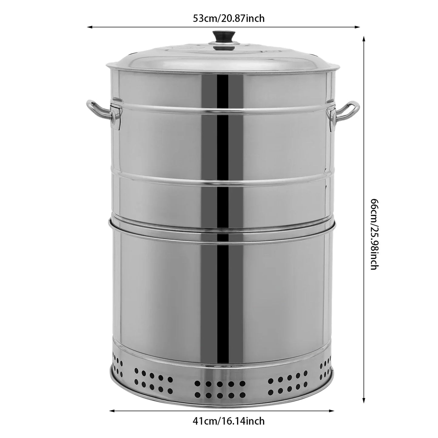Smokeless Charcoal Grill 360 Degree Stainless Barrel With 50 Skewers