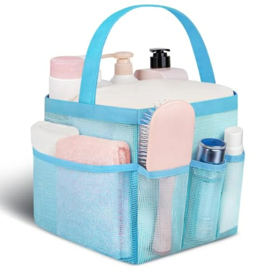 Mesh Shower Caddy Portable Dorm Organizer With 9 Pockets