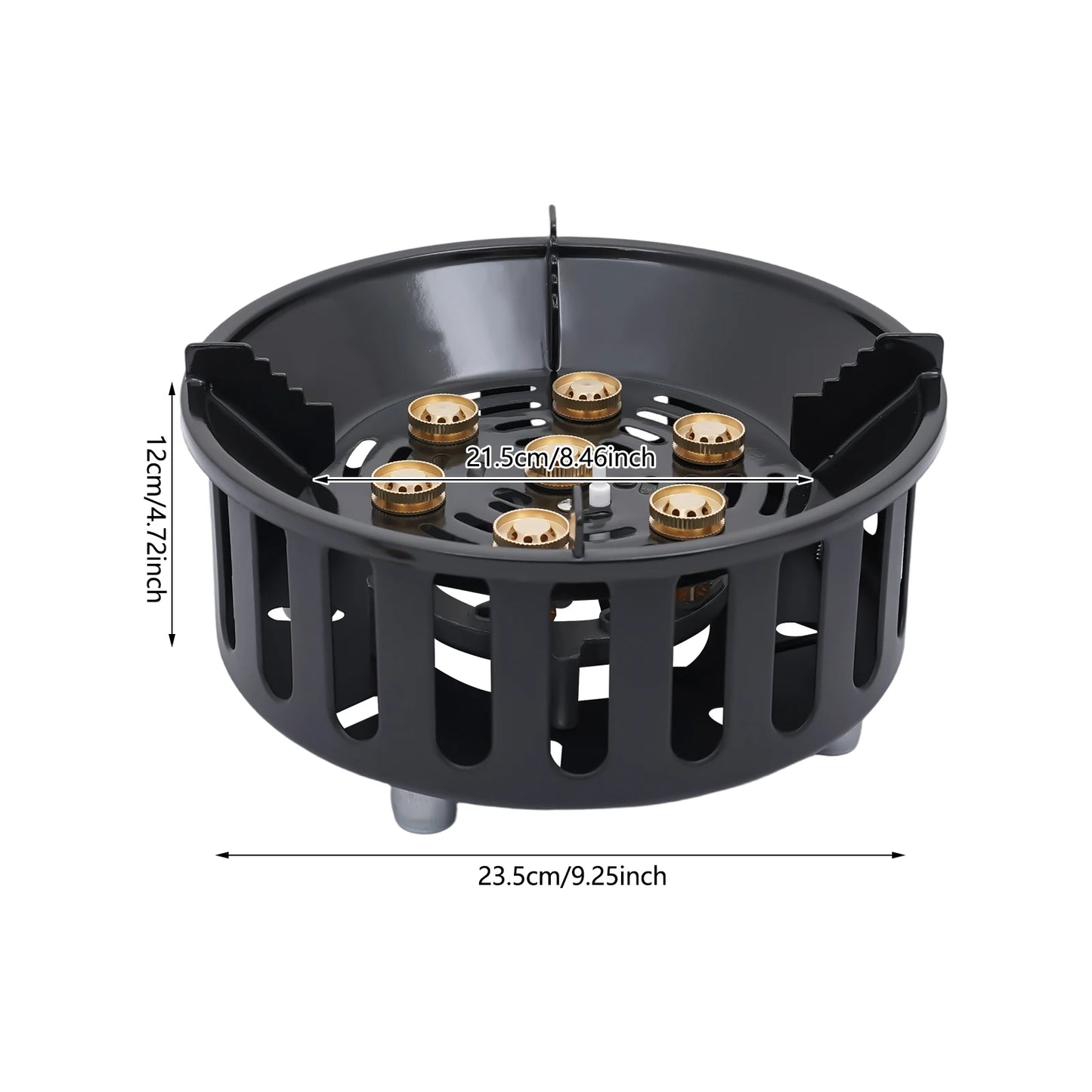 Portable Camping Stove 72000BTU Windproof Gas Burner With 3 Adapters