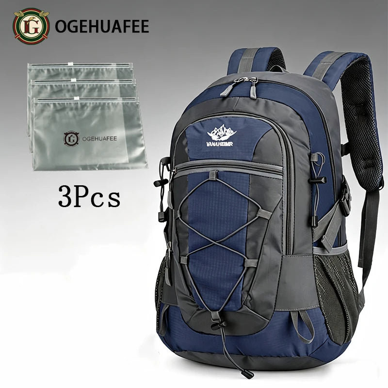 Outdoor Hiking Backpack, Unisex Multi-purpose Bag, Lightweight Travel Hiking Luggage Storage Pack, Compatible with Stabilizing Trekking Poles