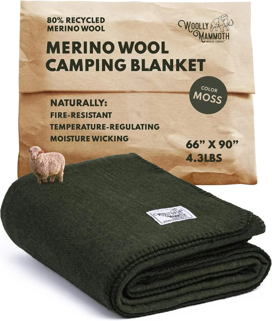 Merino Wool Blanket For Outdoor Camping And Warmth