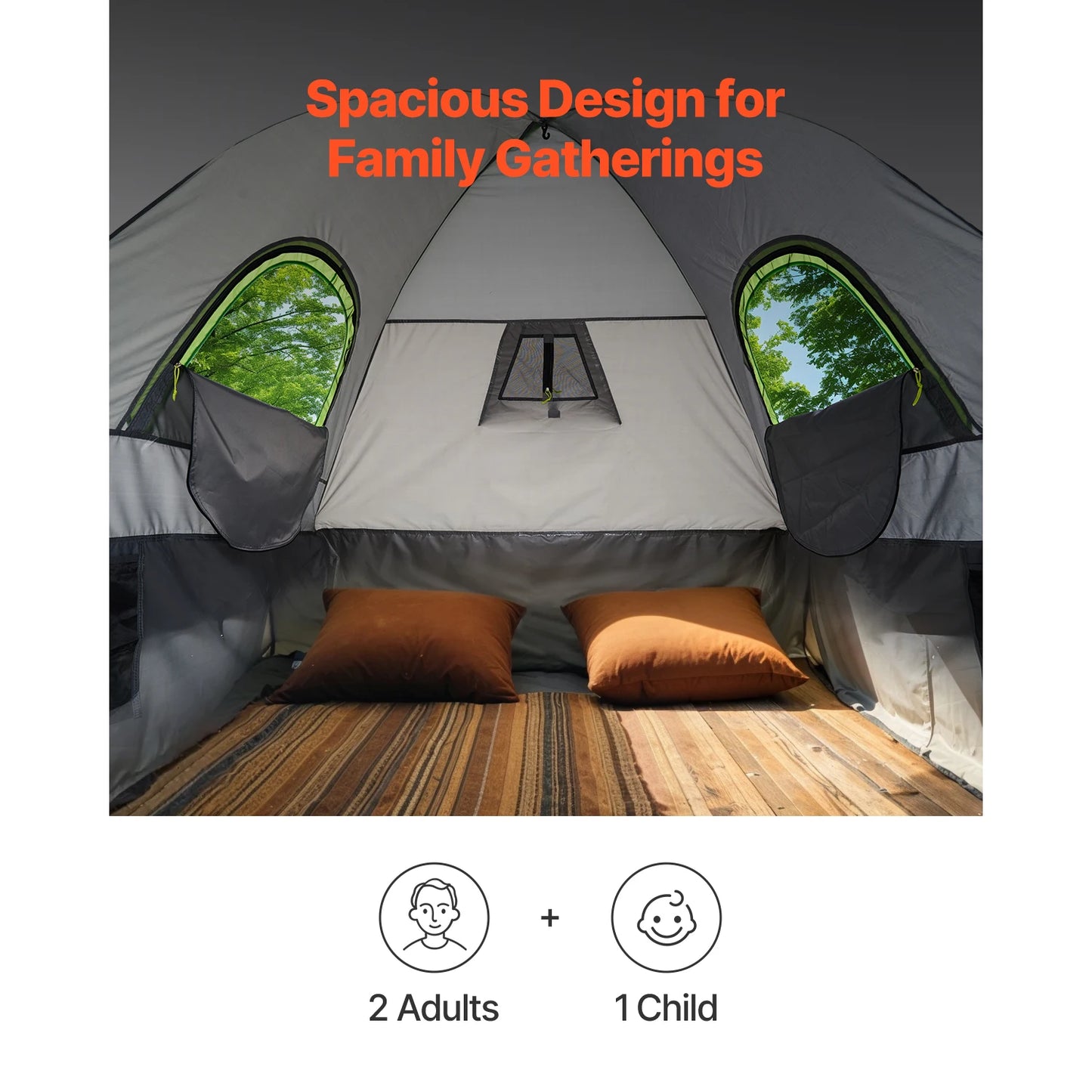 SucceBuy Pickup Truck Tent For Camping Waterproof PU2000