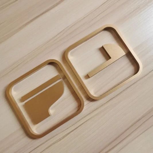 Creative Bathroom Signage Acrylic Shopping Malls Hotels Bathroom Restroom Toilet Squatting Sitting Door Stickers Prompt Signs