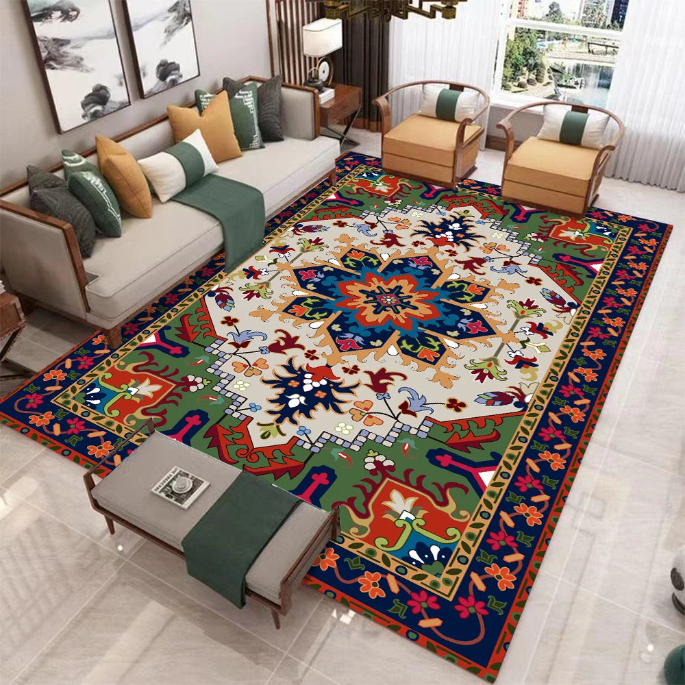 Modern Polyester Geometric Doorway Rug Non Slip Washable Mat