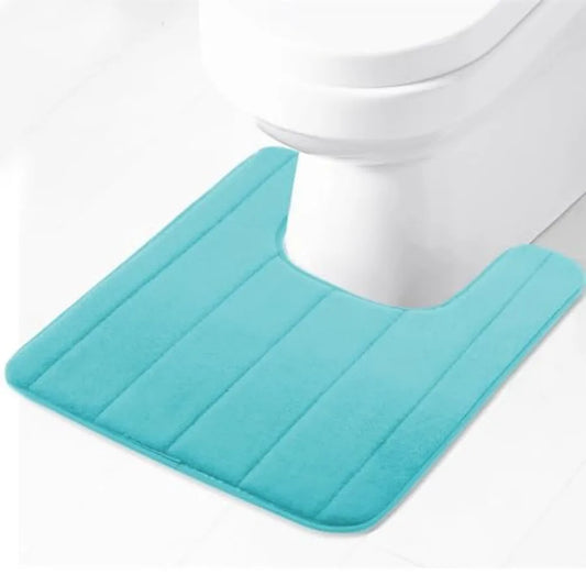 Soft U-Shaped Bathroom Rug, Memory Foam Bath Mat, Non Slip Water Absorption Dry Fast Toilet Mat, Bathroom Floor Mat.3 x.6 Feet