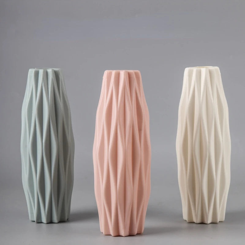 Modern Plastic Vase Pot Nordic Boho Home Decor For Flowers